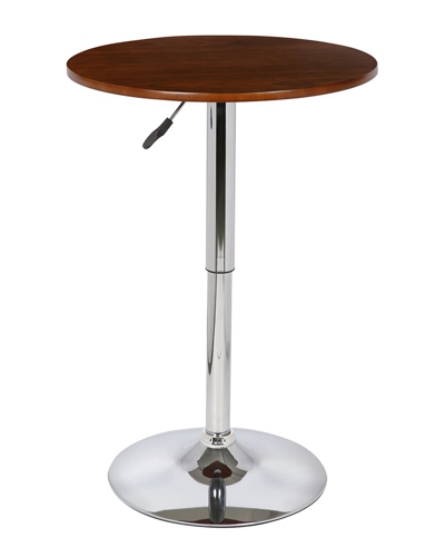 Armen Living Bentley Adjustable Pub Table In Silver