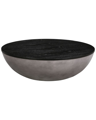 Armen Living Melody Round Coffee Table In Black