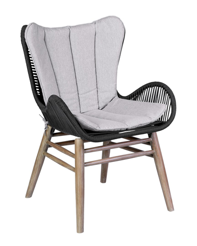Armen Living Fanny Outdoor Patio Dining Chair In Grey