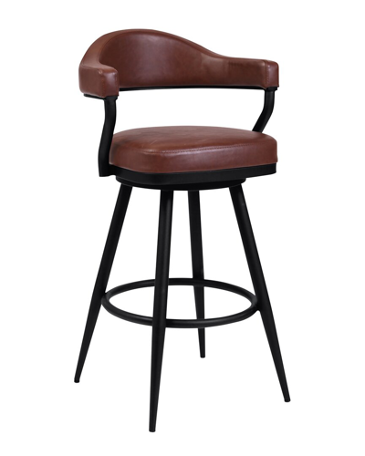 Armen Living Justin 30 Bar Height Bar Stool In Brown