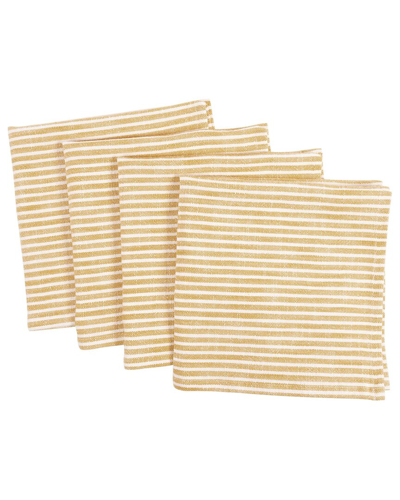 Kaf Home Set Of 4 Monaco Napkins In Yellow