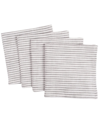 Kaf Home Set Of 4 Monaco Napkins In Grey