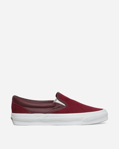 Vans Og Classic Slip-on Suede / Leather Sneakers Port In Multicolor