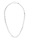 HATTON LABS STERLING SILVER PEARL AND CRYSTAL NECKLACE