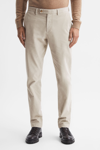 Reiss Eastbury Cotton Stretch Slim Fit Chino Pants In Oatmeal