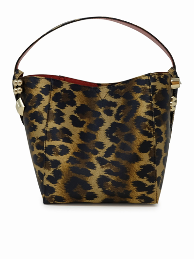 Christian Louboutin Leopard Crepe Satin Cabachic Mini Bucket Bag
