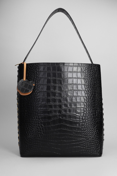 Stella Mccartney Shoulder Bag In Black Faux Leather