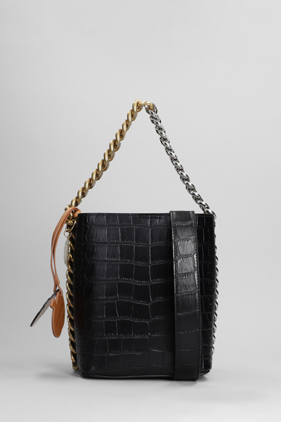 Stella Mccartney Shoulder Bag In Black Faux Leather
