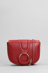 SEE BY CHLOÉ HANA SHOULDER BAG IN RED LEATHER