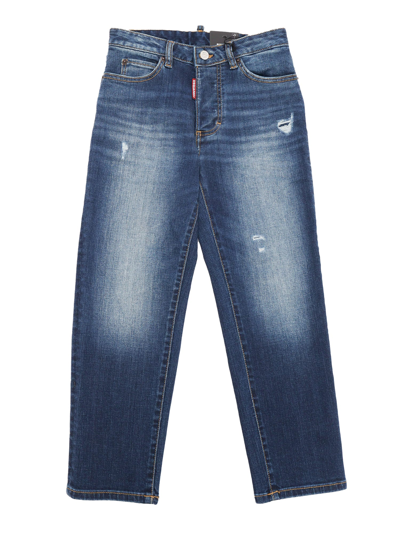 Dsquared2 Kids' Boston Jeans In Denim Chiaro