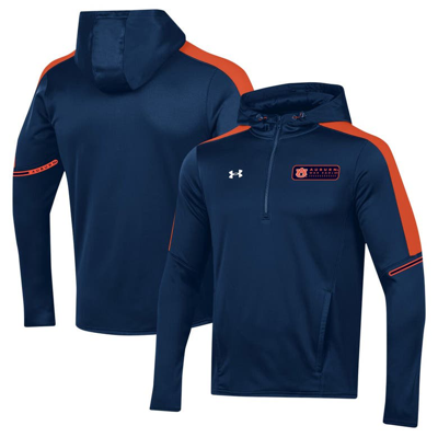 Under Armour Navy Auburn Tigers 2023 Sideline Quarter-zip Hoodie