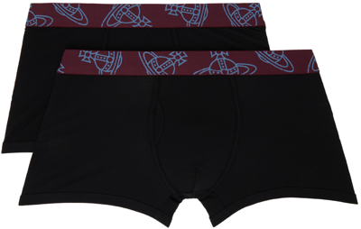 Vivienne Westwood Two-pack Black Boxers In 233-j0031-n401