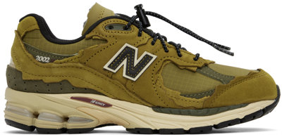 New Balance Khaki 2002r Sneakers In High Desert/dark Mos