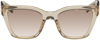 Saint Laurent Beige Sl 641 Sunglasses In 005 Yellow