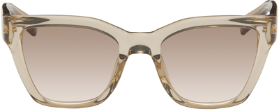 Saint Laurent Beige Sl 641 Sunglasses In 005 Yellow