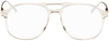 Saint Laurent Silver Sl 626-003 Glasses In 003 Silver
