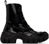 Rombaut Boccaccio Ii Lace Up Boot In Black Patent