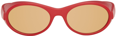 Givenchy Red G Ride Sunglasses In 67g Matte Red/brown