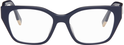 Fendi Blue  Way Glasses In 90 Shiny Blue