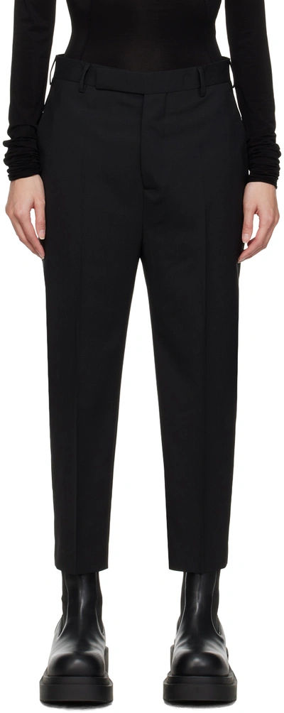 Rick Owens Black Astaire Trousers In 09 Black