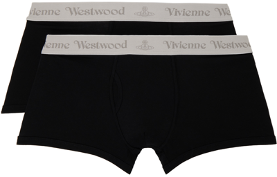 Vivienne Westwood Two-pack Black Boxers In 233-j002y-n401