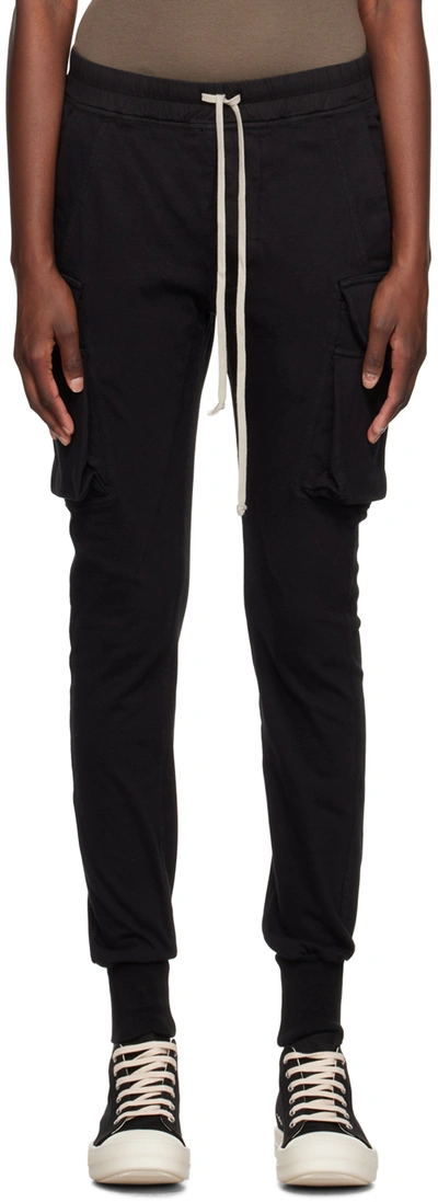 Rick Owens Drkshdw Black Mastodon Cut Lounge Trousers In 09 Black
