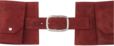 Paloma Wool Nelson Suede Belt In Red