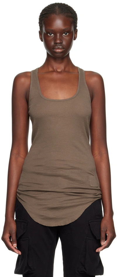 Rick Owens Drkshdw Basic Tank Top In Brown