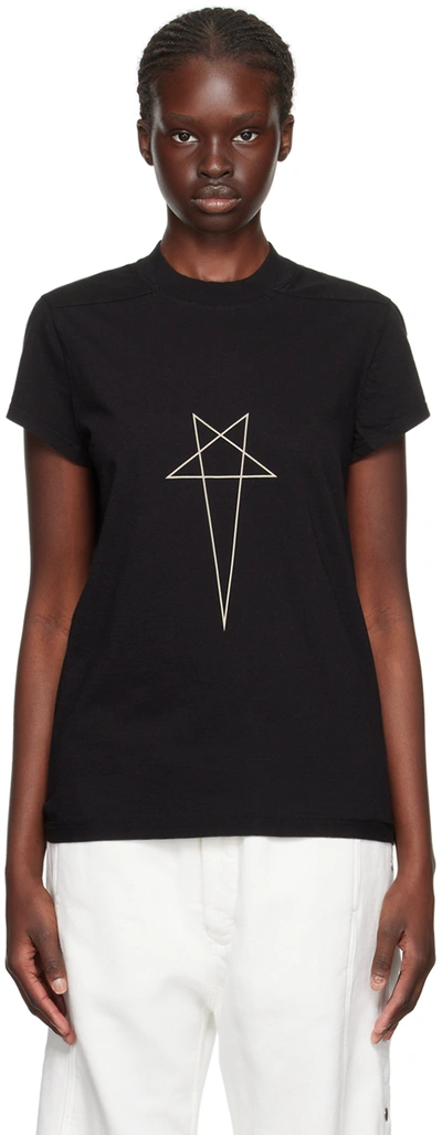 Rick Owens Drkshdw Printed T-shirt In Black  