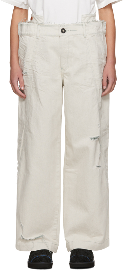 Ader Error White Azio Jeans
