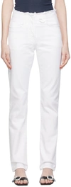Jacquemus White Le Chouchou 'la Chemise De Nîmes Linon' Jeans In 100 White