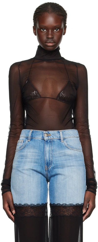 Nensi Dojaka Black Cutout Bodysuit