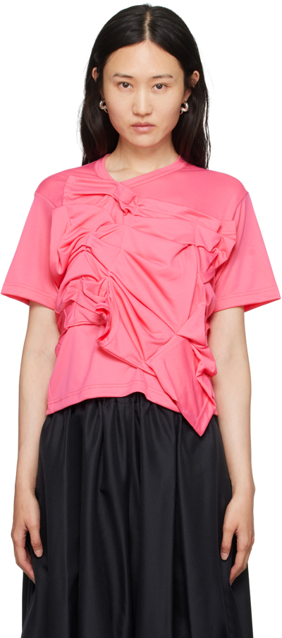 Comme Des Garçons Pink Ruffle T-shirt In 2 Pink