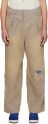 Ader Error Beige Carid Trousers In Beige