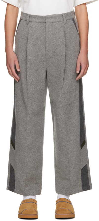 Ader Error Gray Wofez Trousers In Grey