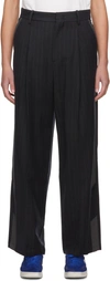 Ader Error Navy Wofez Trousers In Navy