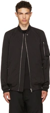 RICK OWENS Black Raglan Bomber Jacket