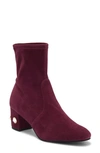 Stuart Weitzman Flareblock 85 Stretch Bootie In Cabernet
