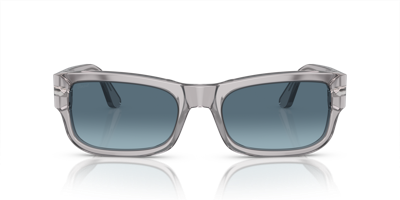Persol Rectangular Frame Sunglasses In Azure Gradient Blue