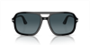 Persol 58mm Polarized Pilot Sunglasses In Light Blue Gradient Dark Blue