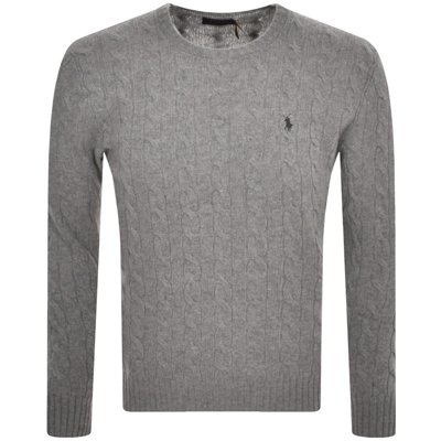 Ralph Lauren Grey Wool-cashmere Blend Sweater