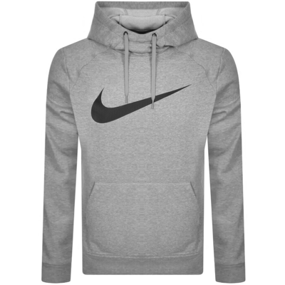 Nike Training Logo Hoodie Grey In Grey