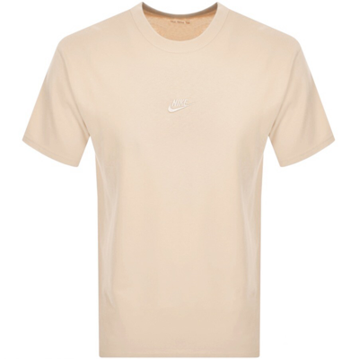 Nike Crew Neck Essential T Shirt Beige In Neutral