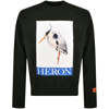 Heron Preston Long Sleeve Cotton Crewneck Tee In Black