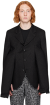 COMME DES GARÇONS HOMME DEUX BLACK PADDED BLAZER