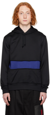 COMME DES GARÇONS HOMME DEUX BLACK PANELED HOODIE