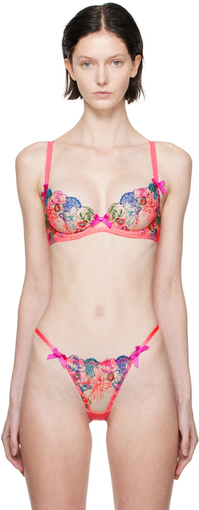 Agent Provocateur Pink Zuri Bra In 800441 Orange/teal/p