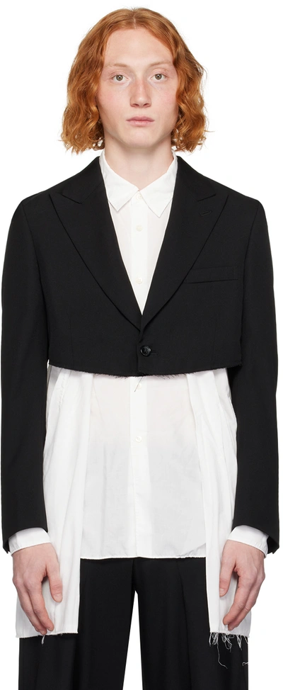 Comme Des Garçons Homme Deux Black Cropped Blazer