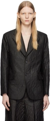 Umber Postpast Brown Mud-dyed Blazer In Dark Brown