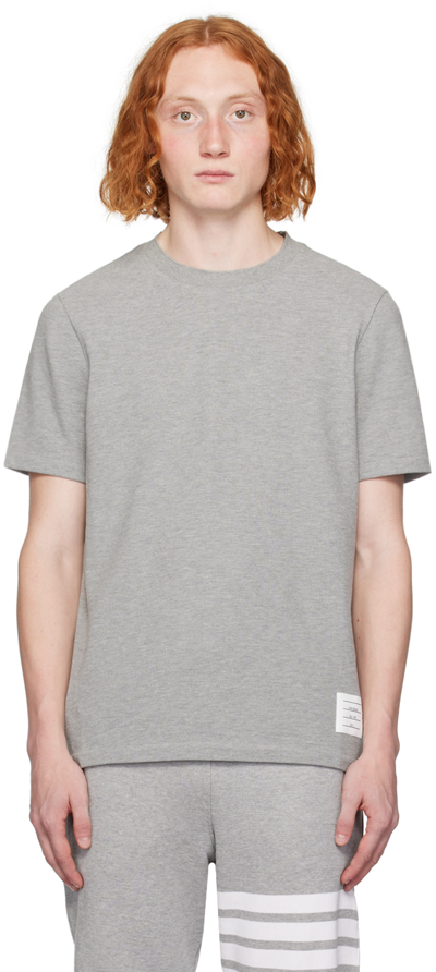 Thom Browne Versatile Grey T-shirts And Polos With Various Necklines In Gray